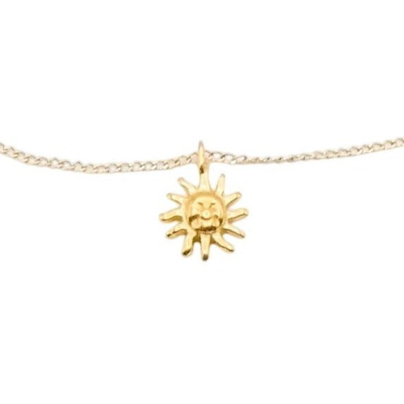 14K Gold Filled Sun Necklace 18 Inches Adjustable Length