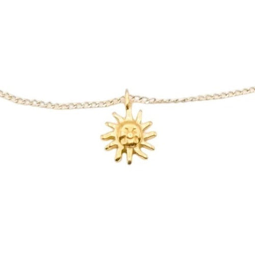 14K Gold Filled Sun Necklace 18 Inches Adjustable Length
