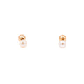 14K Yellow Gold 4mm Akoya Pearl Reversible Screwback Stud Earrings