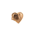14K Yellow Gold 8mm Textured Heart Single Stud Earring Love Gift