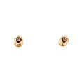 14K Yellow Gold Flower Moissanite Screw Back Stud Earrings Child Petite