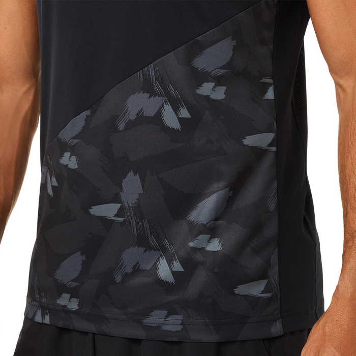 Asics 2022 Court Graphic SS Mens Tennis Top - Performance Black