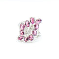 Amethyst Ring Size 8.75 in Rhodium Plating