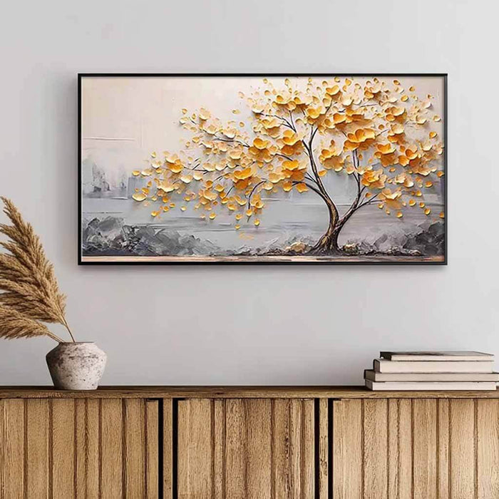 Large Textured Landscape Wall Art Painting - An Autumn Song - Hues Art Lab