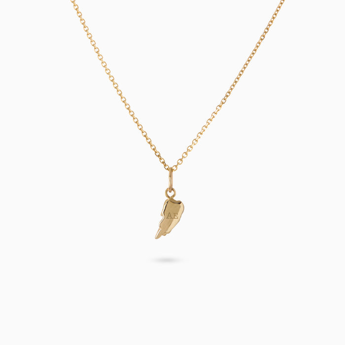 Angel Wing Charm | Yellow Gold