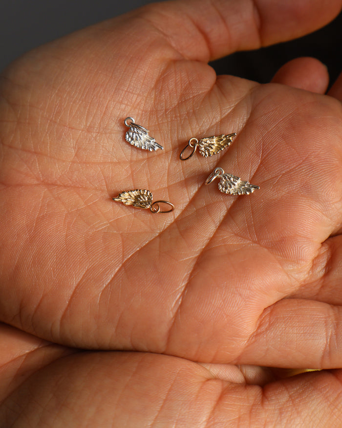 Angel Wing Charm | Yellow Gold