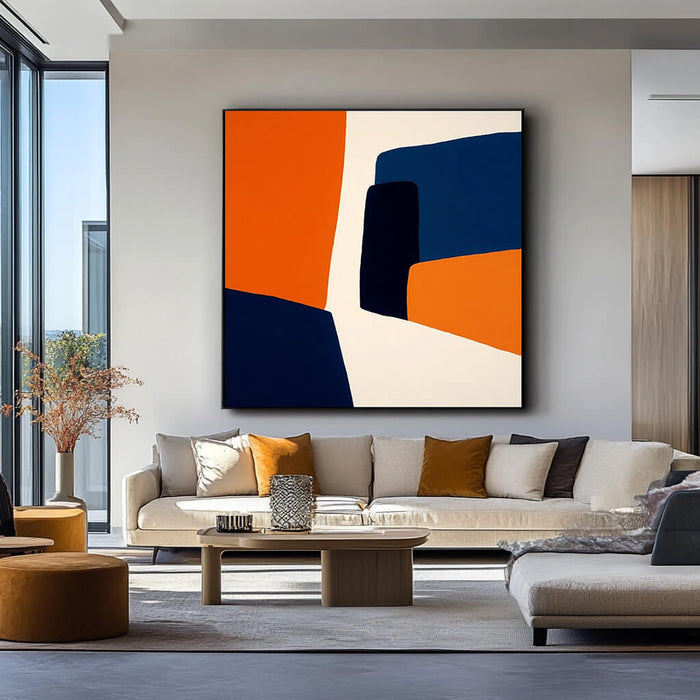 Architecture of Color modern minimalist geometric wall art by Hues Art Lab