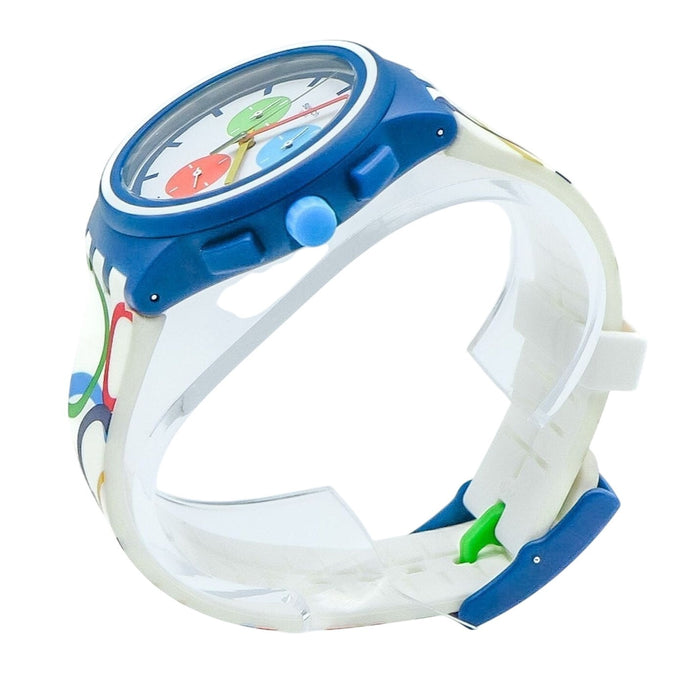 Authentic Swatch RIO ALL AROUND Chrono Plastic Olympics Watch SUSN100