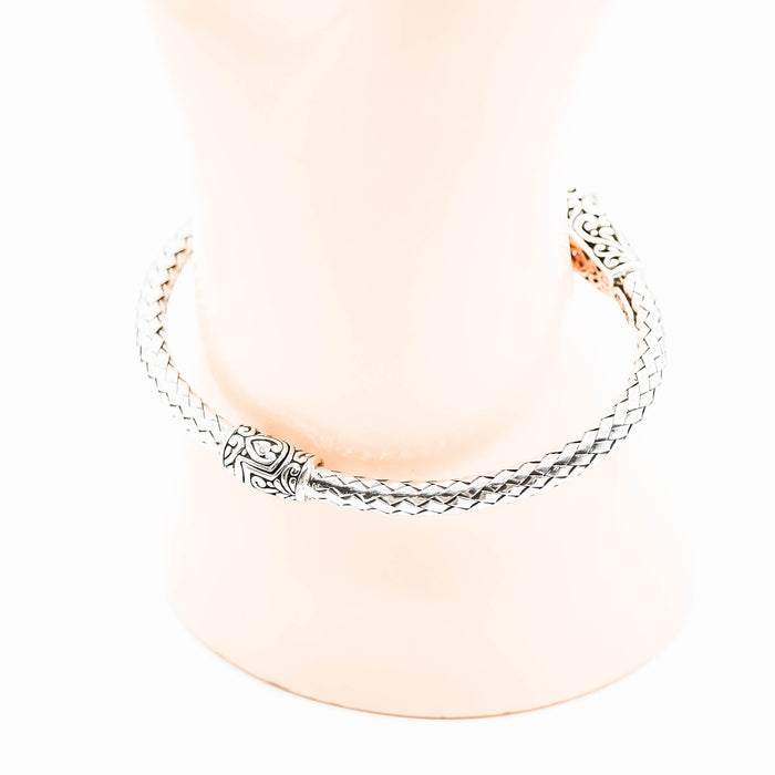 Bali Design 7-Inch Mystic Quartz Sterling Silver Cuff Bracelet