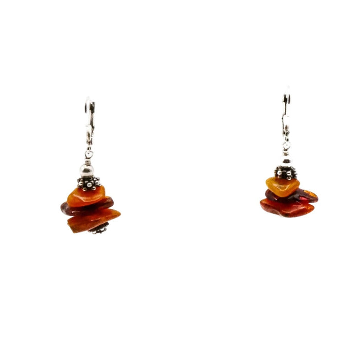 Baltic Amber Sterling Silver Toggle Bracelet Pendant Necklace Dangle Earrings Set