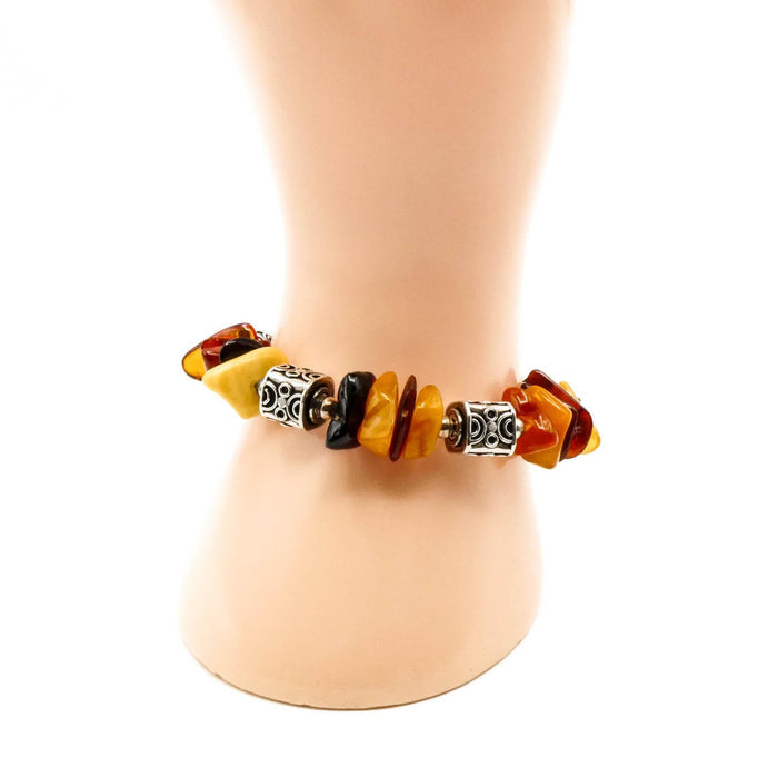 Baltic Amber Sterling Silver Toggle Bracelet Pendant Necklace Dangle Earrings Set