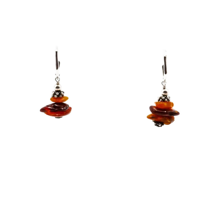 Baltic Amber Sterling Silver Toggle Bracelet Pendant Necklace Dangle Earrings Set