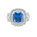 Bella Luce® Blue and White CZ Sterling Silver Ring Size 8