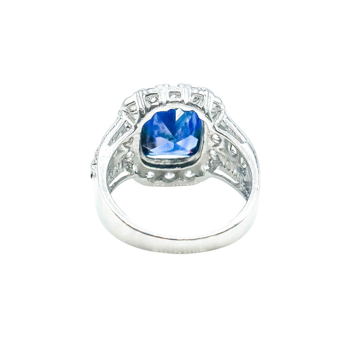Bella Luce® Blue and White CZ Sterling Silver Ring Size 8