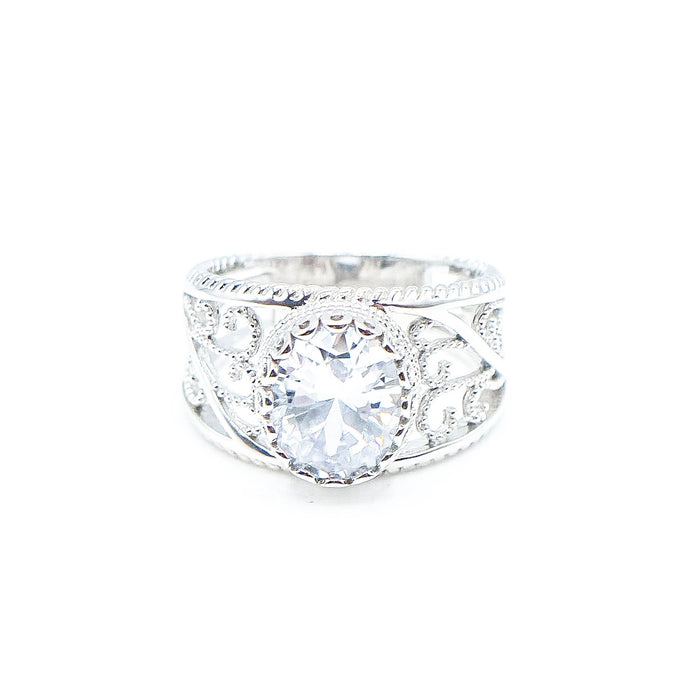 Bella Luce White Cubic Zirconia Sterling Silver Ring Size 7.5