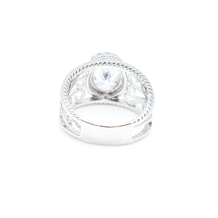 Bella Luce White Cubic Zirconia Sterling Silver Ring Size 7.5