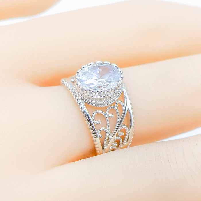 Bella Luce White Cubic Zirconia Sterling Silver Ring Size 7.5