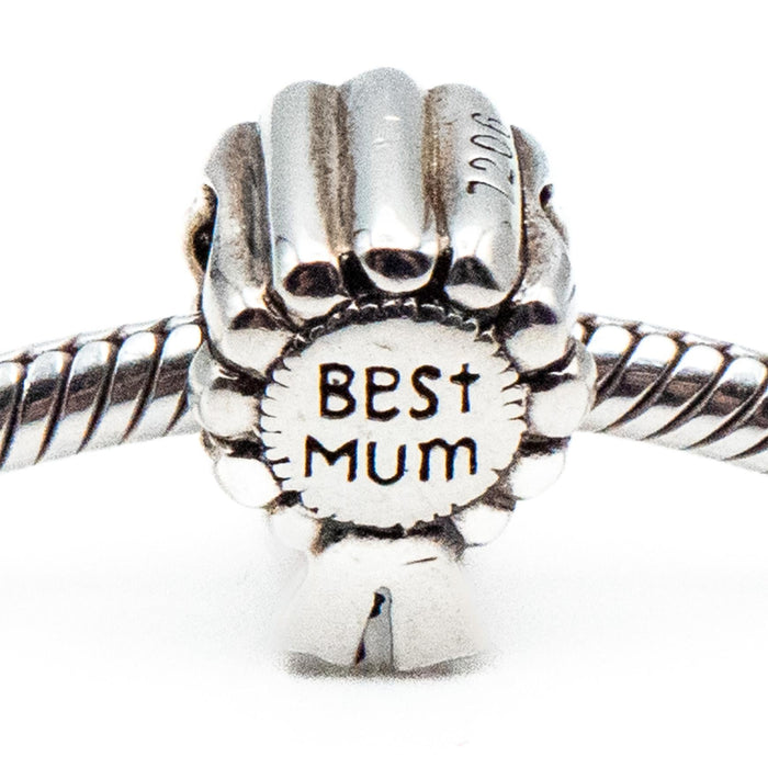 Best Mum Awards Ribbon Sterling Silver Charm