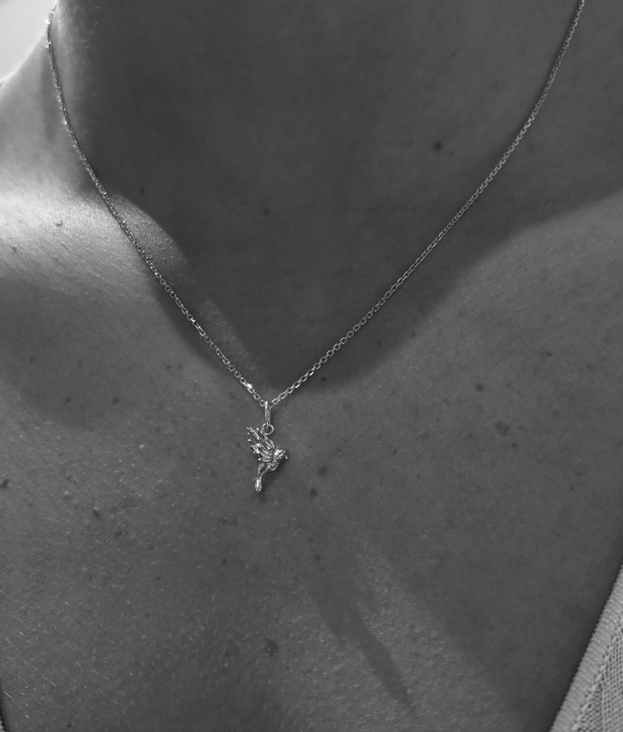 Birthstone Bluebird Pendant | Silver