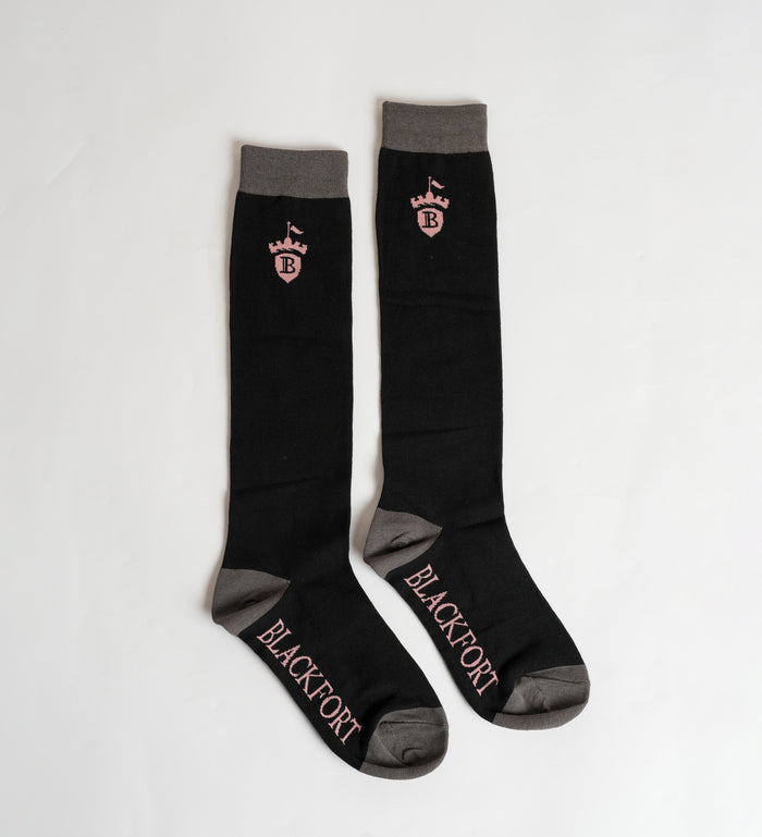 Black & Blush Blackfort Socks