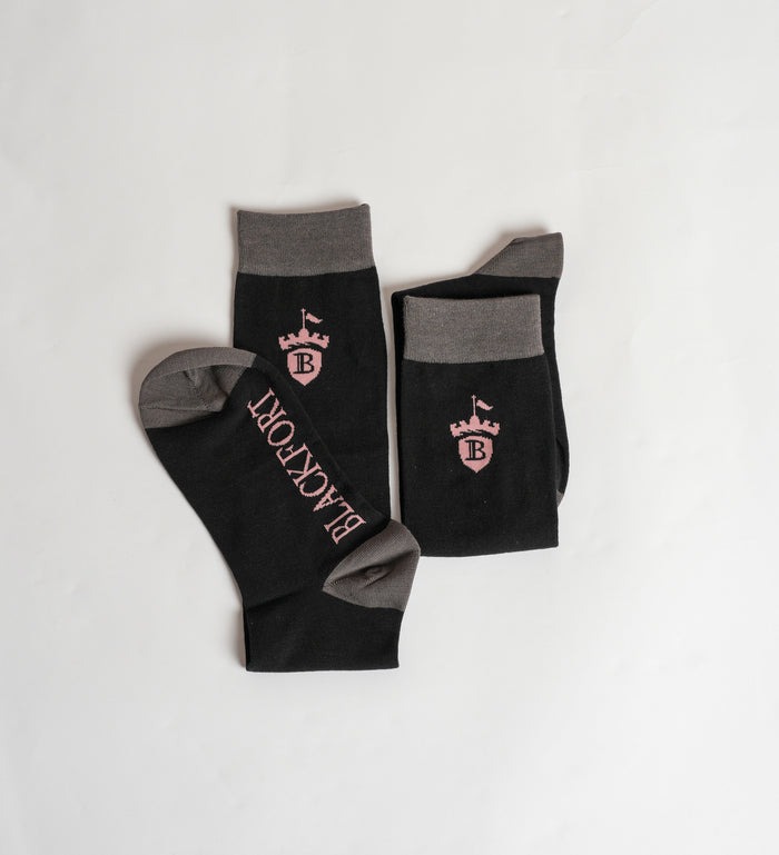 Black & Blush Blackfort Socks