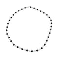 Black & Clear Crystal Beaded Necklace 30 Inches