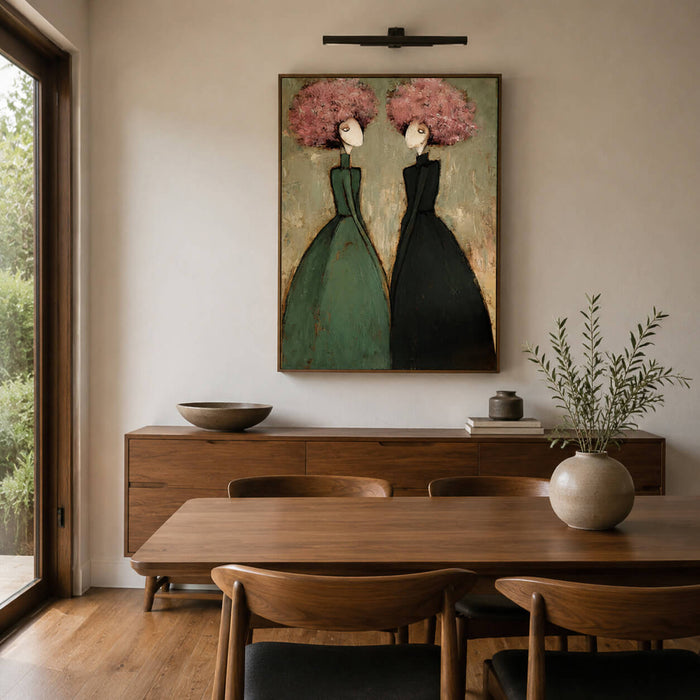 Bloom Beyond Words I abstract floral portrait painting with expressive color and texture