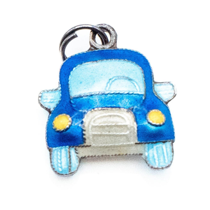 Blue Car Sterling Silver Dangle Charm
