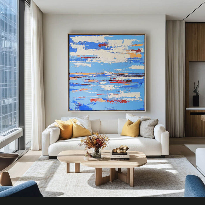 Modern Abstract Art Painting - Blue Dream Sequence - Hues Art Lab