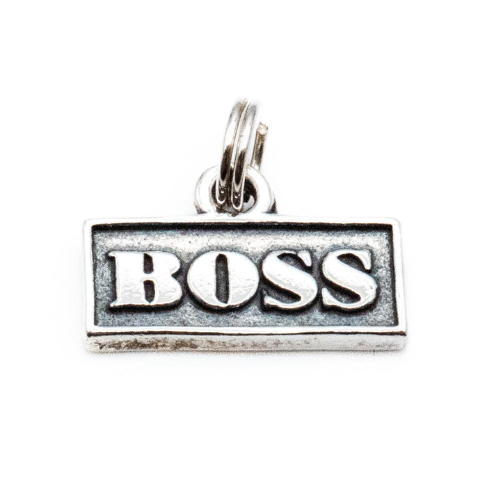 Boss Sign Sterling Silver Charm