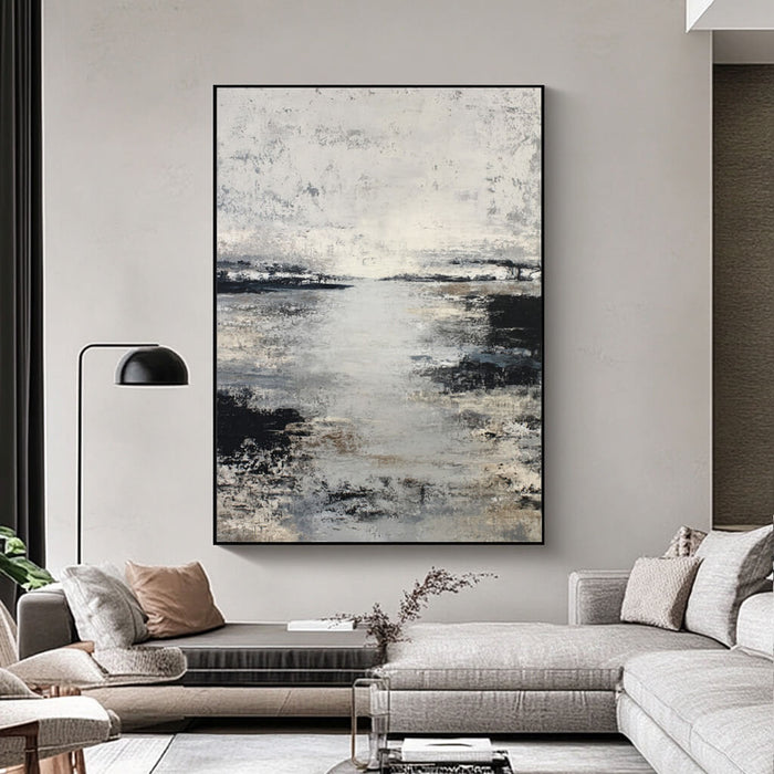 Breath of the Arctic large neutral wall art for contemporary decor