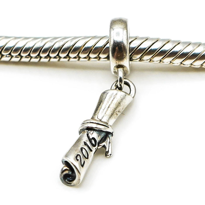 Chamilia 2016 Diploma Sterling Silver Graduation Dangle Charm