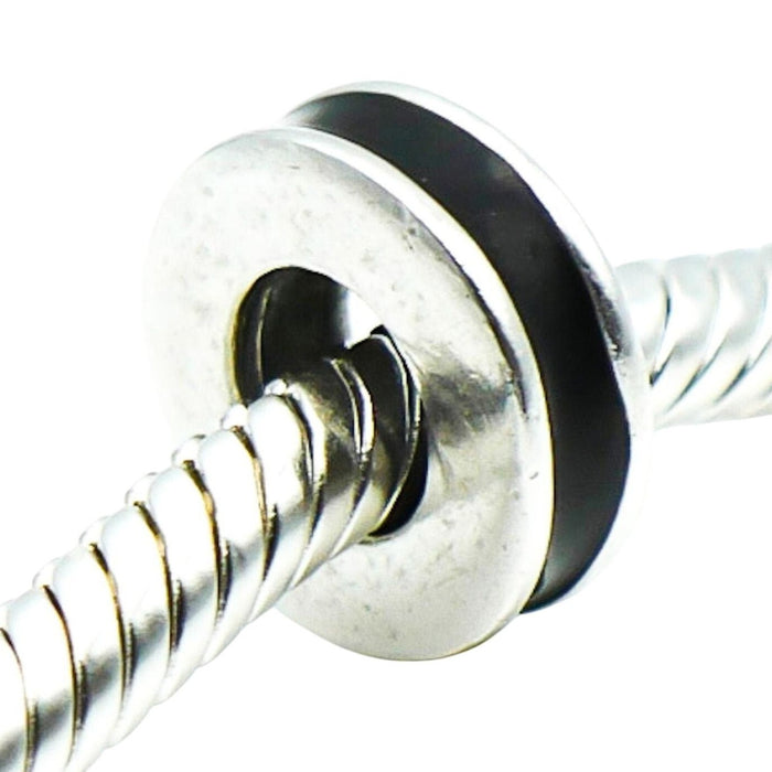 Chamilia Black Enamel Sterling Silver Spacer Charm