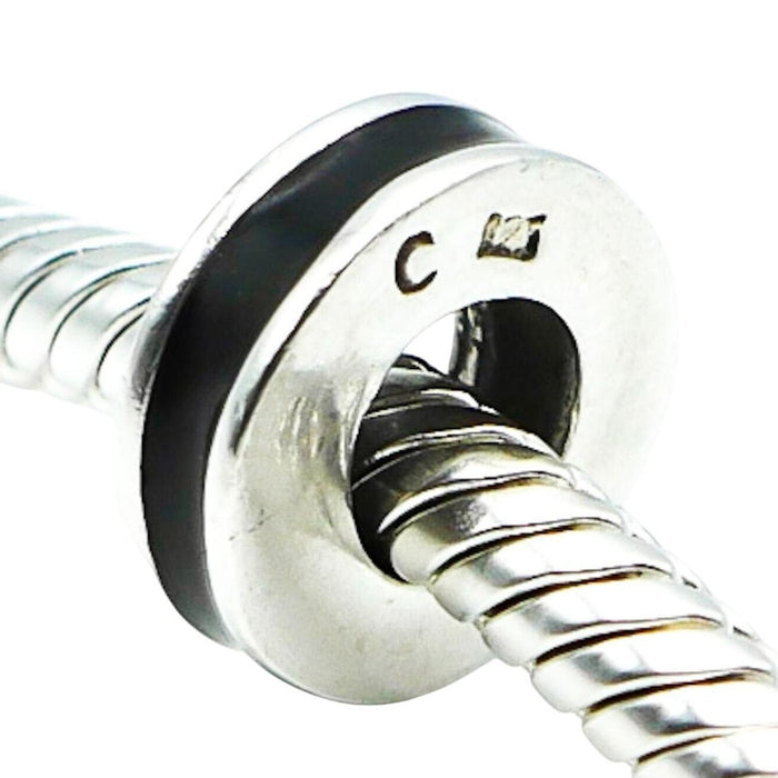 Chamilia Black Enamel Sterling Silver Spacer Charm