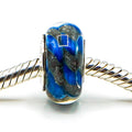 CHAMILIA Blue Dusk Murano Glass Bead With Sterling Silver Core