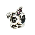 Chamilia Bunny Rabbit Charm Sterling Silver Pink Swarovski Crystal Easter Bead