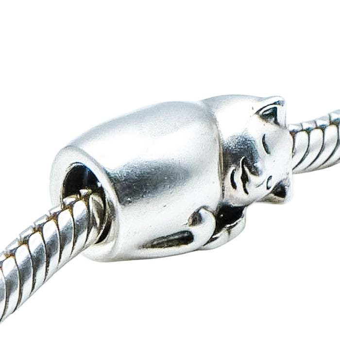 Chamilia Cat Sterling Silver Cat Charm Bead Pet Lover Kitty Retired