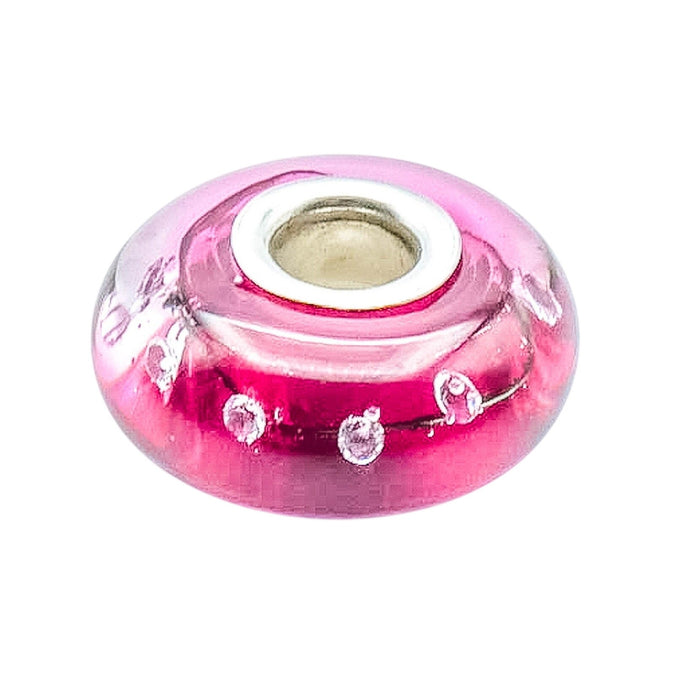 Chamilia City Lights Fuchsia Murano Glass Sterling Silver Charm Bead