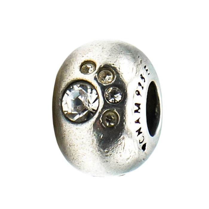 Chamilia Crystal Paw Sterling Silver Charm Clear Swarovski Dog Cat Pet Animal Love