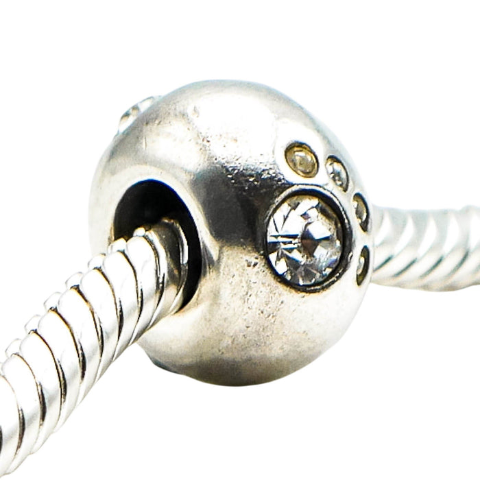 Chamilia Crystal Paw Sterling Silver Charm Clear Swarovski Dog Cat Pet Animal Love