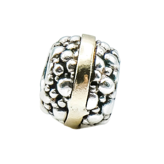 Chamilia Dots & Lines Sterling Silver 14K Gold Bead Charm
