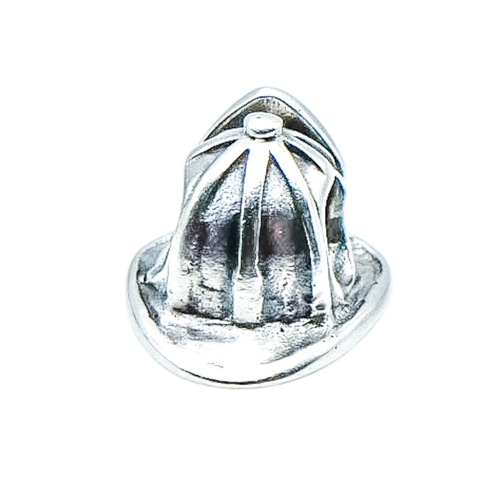 Chamilia Firefighter Helmet Sterling Silver Charm Bead Fire Dept Fireman First Responder