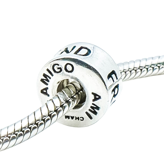 Chamilia Friend Amigo Ami Sterling Silver Charm Bead