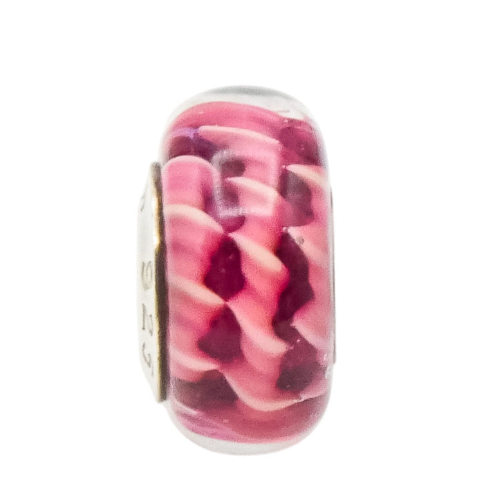 Chamilia Fuchsia Dream Murano Glass Charm Sterling Silver Core
