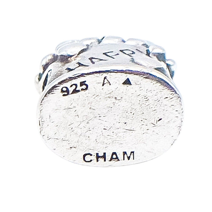Chamilia Happy Birthday Sterling Silver Charm With Pink Swarovski Crystal