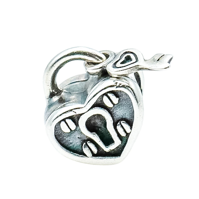 Chamilia Heart Lock Sterling Silver Love Charm Bead Padlock Romance