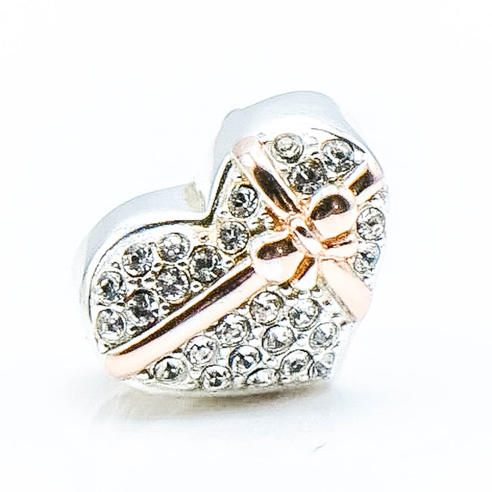 CHAMILIA Heart Of Gold Sterling Silver Charm With Rose Gold