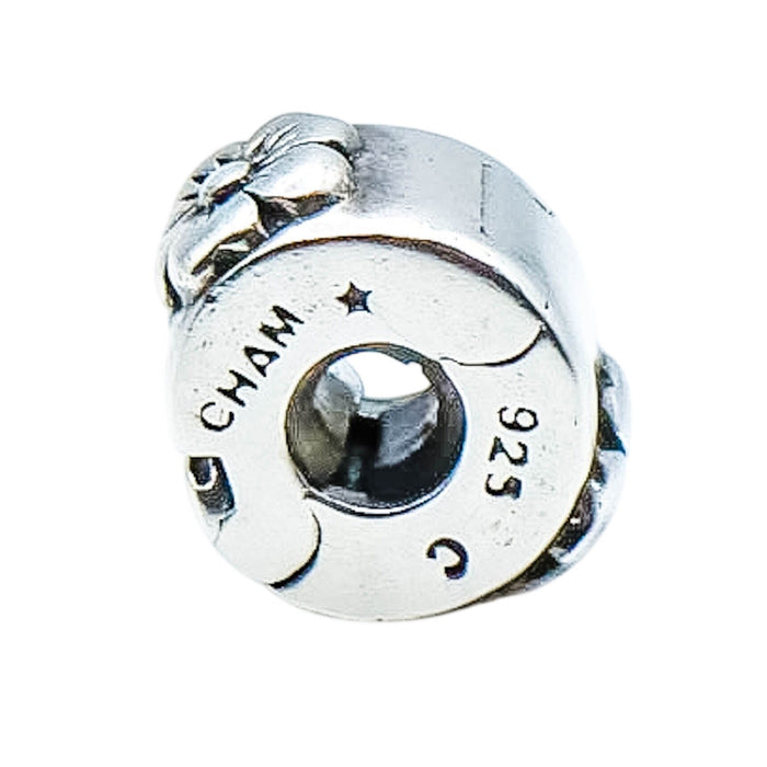 Chamilia Hibiscus Flower Lock Sterling Silver Charm Bead Tropical Floral Spring
