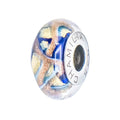 Chamilia Iridescent Pink Spectrum Murano Glass Bead Sterling Silver Charm