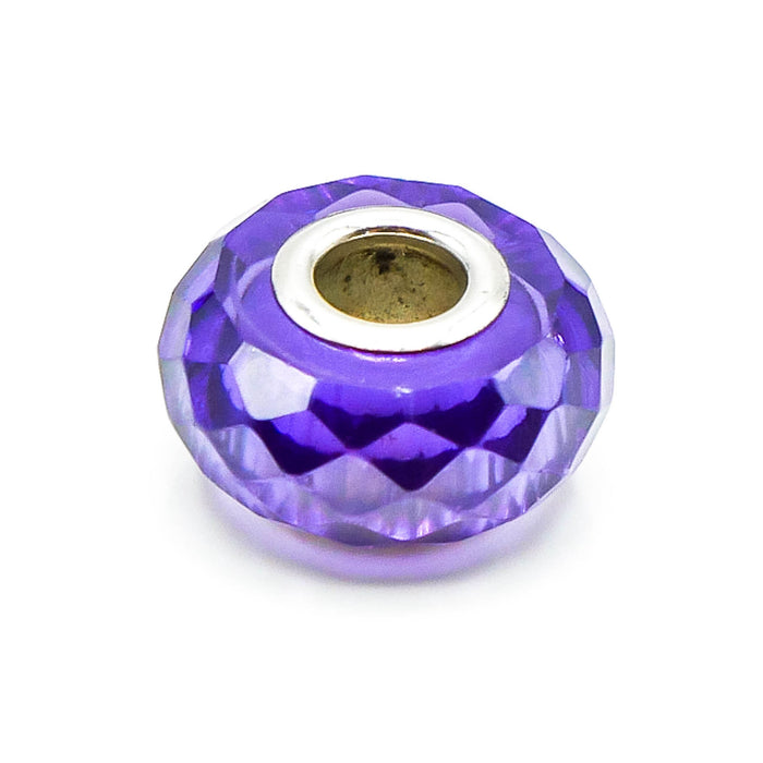 CHAMILIA Jeweled Collection Faceted Purple Cubic Zirconia Charm
